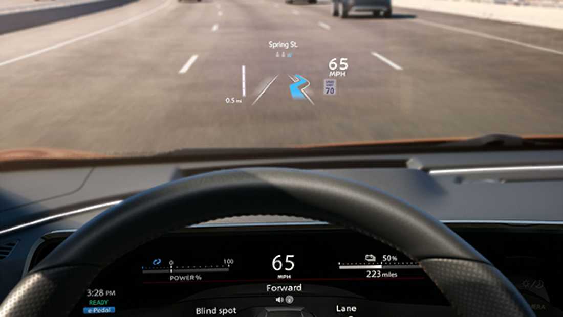 Nissan Ariya head up display